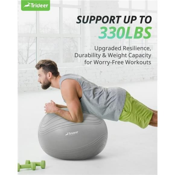 Exercise Ball Yoga Ball - Non-Slip Bumps & Lines Designed Exercise ball - Picture 4 of 7